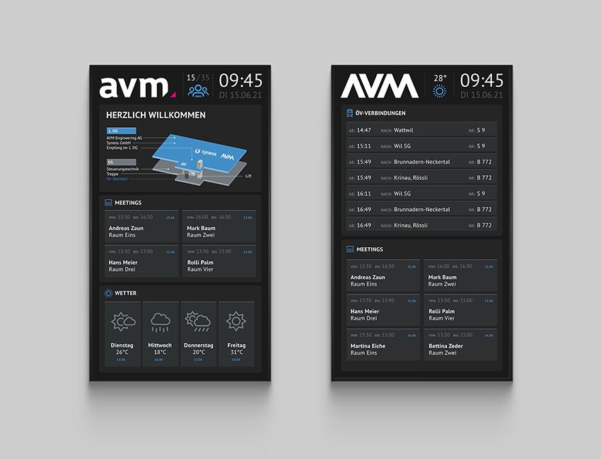 AVM Engineering Eingangs-Screen