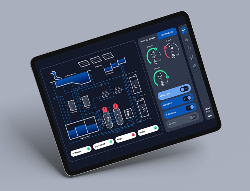 Interface Design Schwimmbad