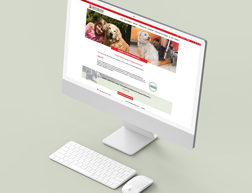 Therapiehunde Webseite Umsetzung